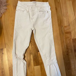 Frame White Skinny Jeans Size 25